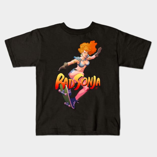 Rad Sonja Kids T-Shirt by ronsalas